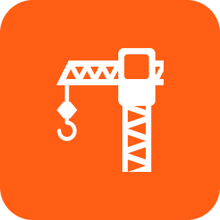 Construction crane symbol